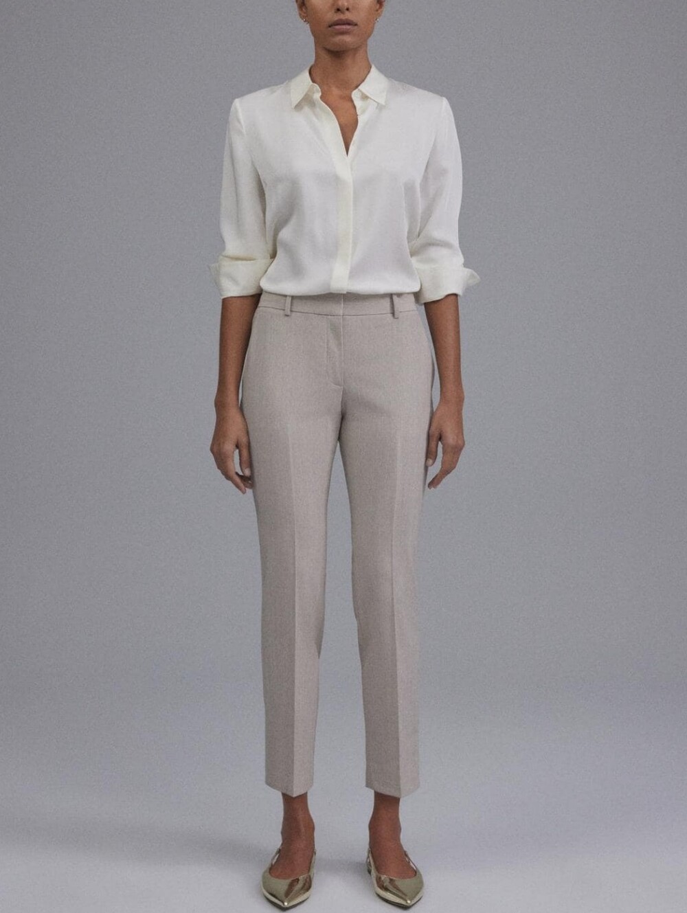 Theory Treeca 2 Traceable Wool Cropped Pants in Dark Cement Size 8